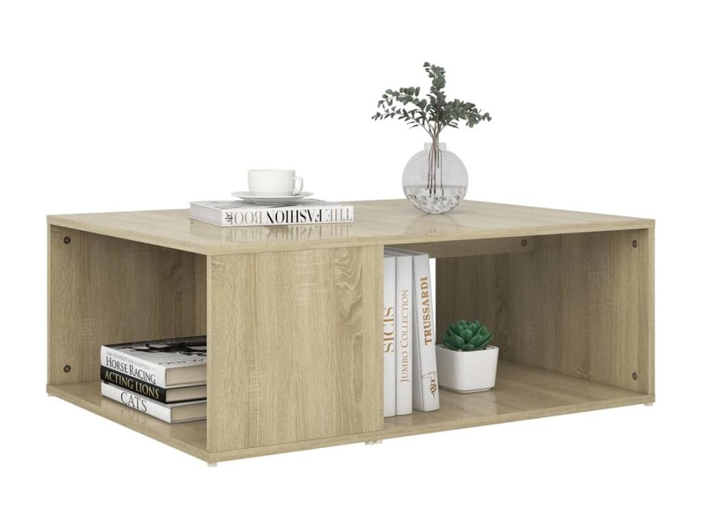 Table basse en chêne naturel, 90 x 67 x 33 cm