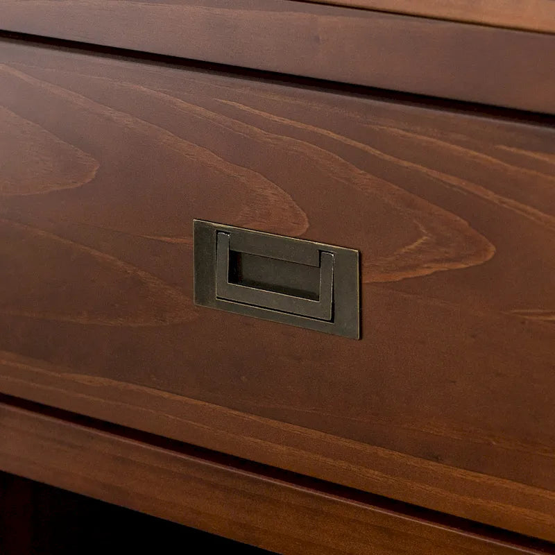 Tables de chevet modernes Middlebrook en bois massif, 1 tiroir, lot de 2