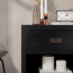 Tables de chevet modernes Middlebrook en bois massif, 1 tiroir, lot de 2