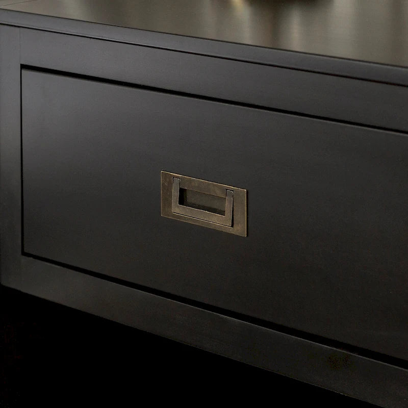 Tables de chevet modernes Middlebrook en bois massif, 1 tiroir, lot de 2