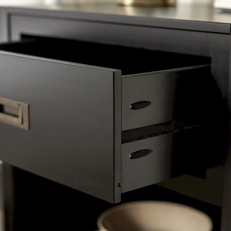 Tables de chevet modernes Middlebrook en bois massif, 1 tiroir, lot de 2