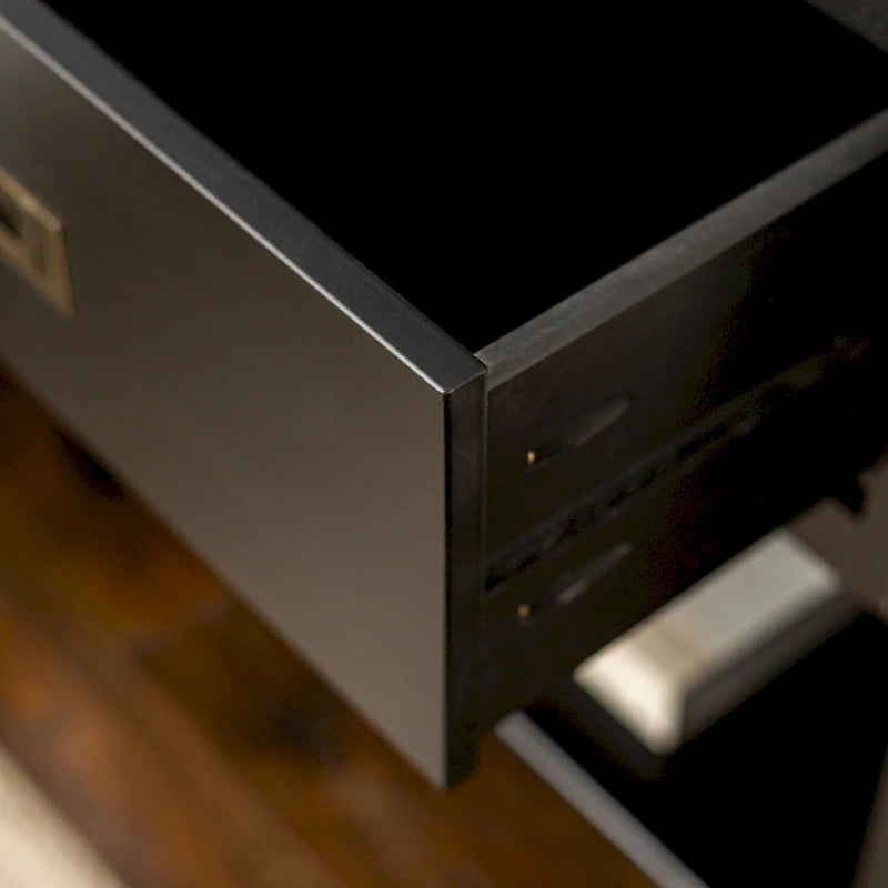 Tables de chevet modernes Middlebrook en bois massif, 1 tiroir, lot de 2