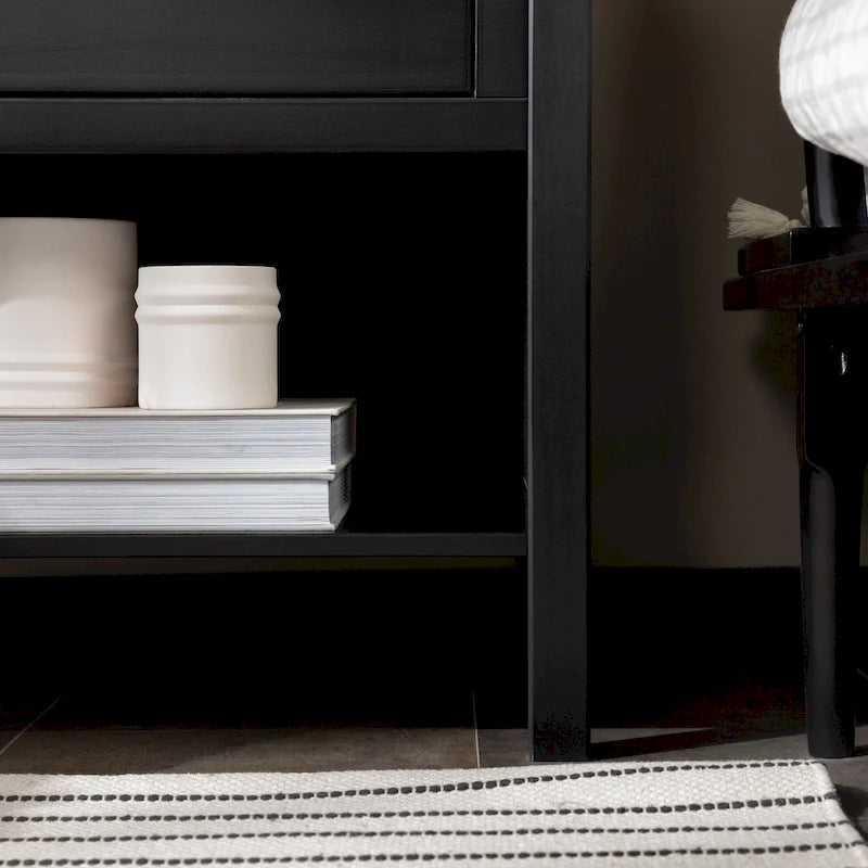 Tables de chevet modernes Middlebrook en bois massif, 1 tiroir, lot de 2