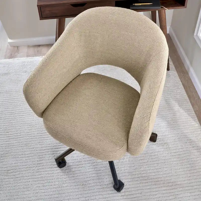 Chaise de bureau Bush Furniture Fairfax style moderne du milieu du siècle pour bureau à domicile