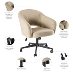 Chaise de bureau Bush Furniture Fairfax style moderne du milieu du siècle pour bureau à domicile