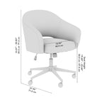 Chaise de bureau Bush Furniture Fairfax style moderne du milieu du siècle pour bureau à domicile