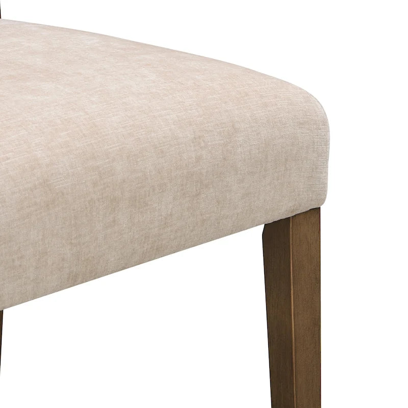 Christopher Knight Home - Chaises de salle à manger rembourrées Adrian, assise confortable et structure en bois robuste, lot de 2