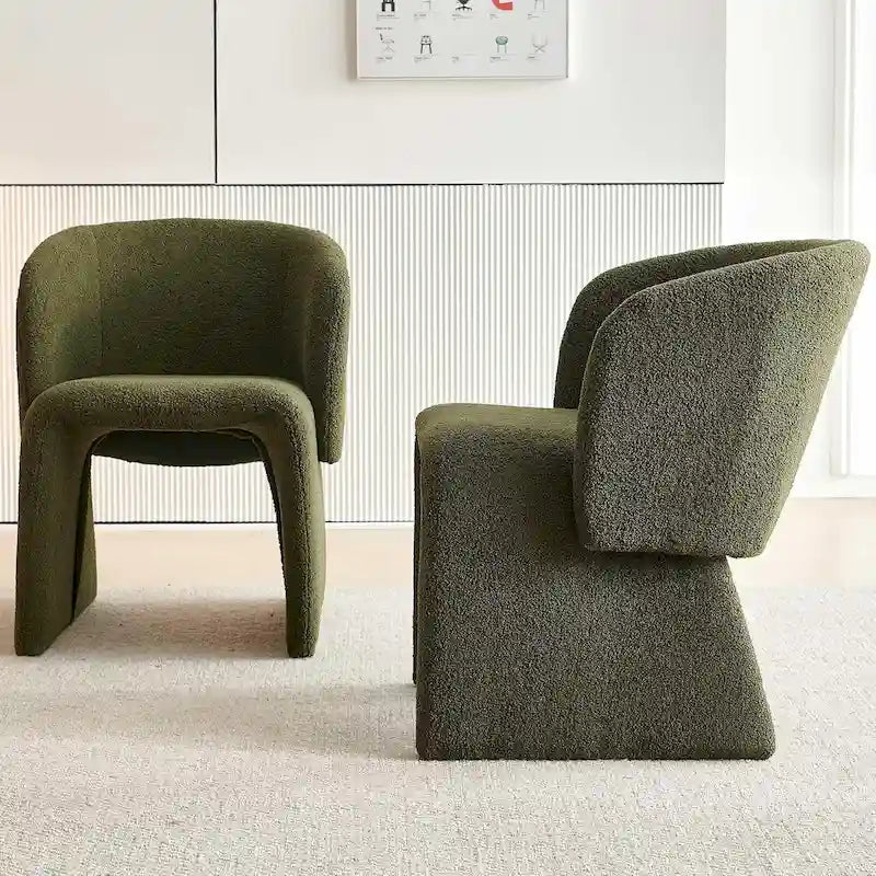 Fauteuils de salle à manger Howtai en forme de tonneau, entièrement rembourrés