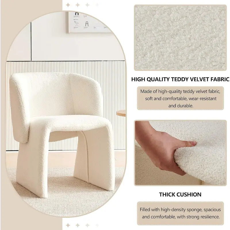 Fauteuils de salle à manger Howtai en forme de tonneau, entièrement rembourrés