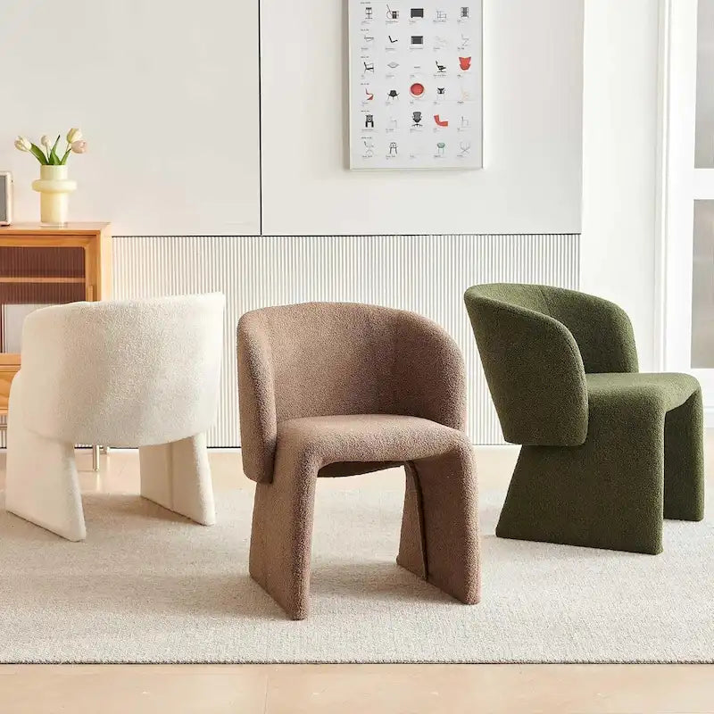 Fauteuils de salle à manger Howtai en forme de tonneau, entièrement rembourrés