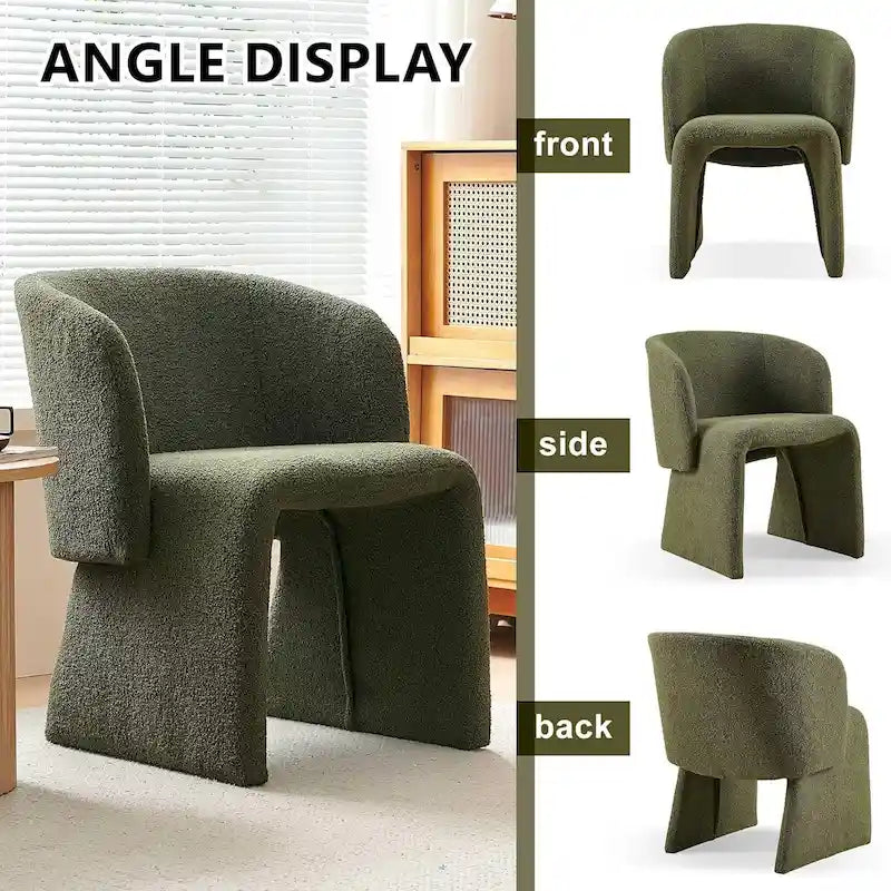 Fauteuils de salle à manger Howtai en forme de tonneau, entièrement rembourrés