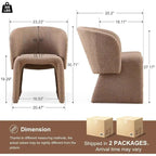 Fauteuils de salle à manger Howtai en forme de tonneau, entièrement rembourrés