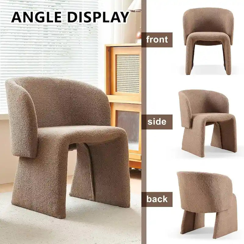 Fauteuils de salle à manger Howtai en forme de tonneau, entièrement rembourrés