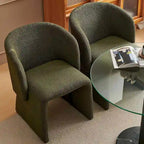 Fauteuils de salle à manger Howtai en forme de tonneau, entièrement rembourrés