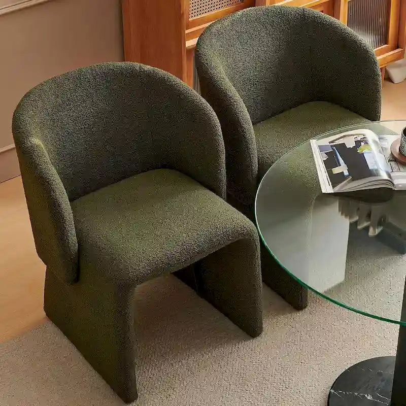 Fauteuils de salle à manger Howtai en forme de tonneau, entièrement rembourrés