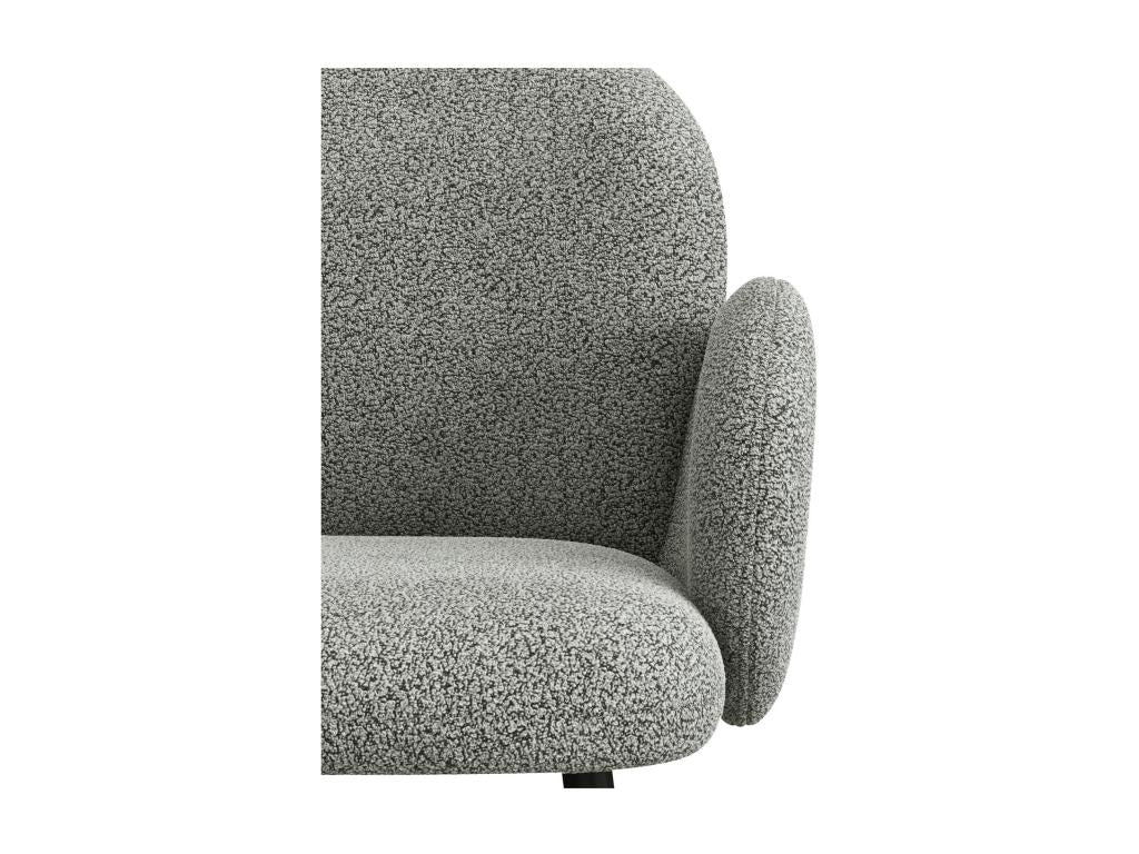 Chaise en tissu bouclé gris