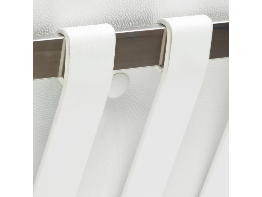 Canapé en cuir blanc