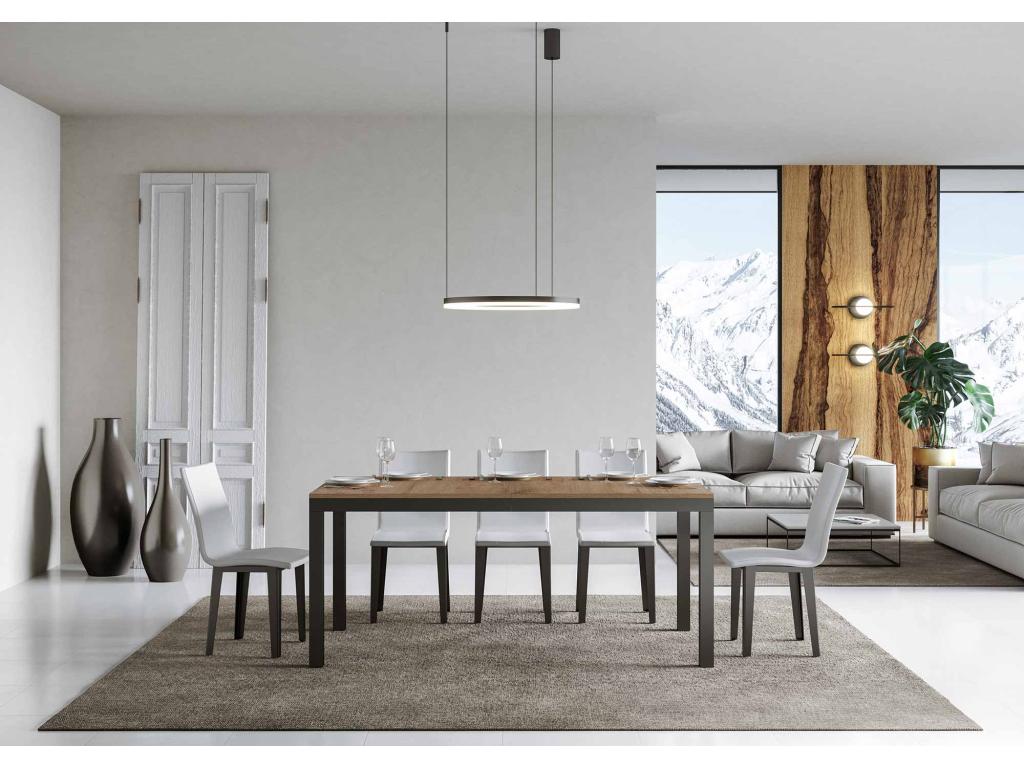 Table en chêne naturel, 90 x 160 cm