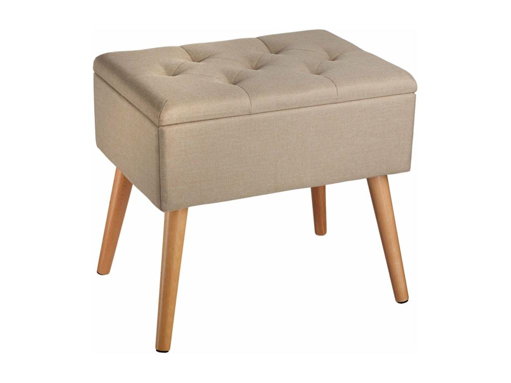 Pouf beige, 51 x 37,5 x 45,5 cm