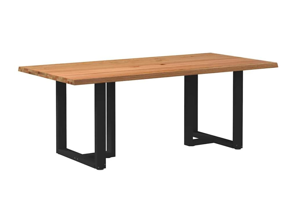 Table de salle à manger en chêne brun