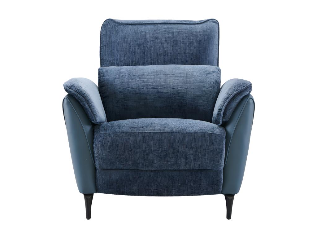 Fauteuil d'appoint en cuir bleu