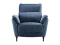 Fauteuil d'appoint en cuir bleu