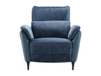 Fauteuil d'appoint en cuir bleu