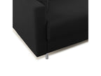 Canapé-lit noir, 120 x 197 cm