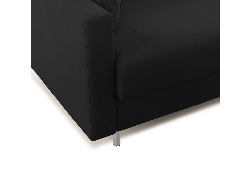 Canapé-lit noir, 120 x 197 cm