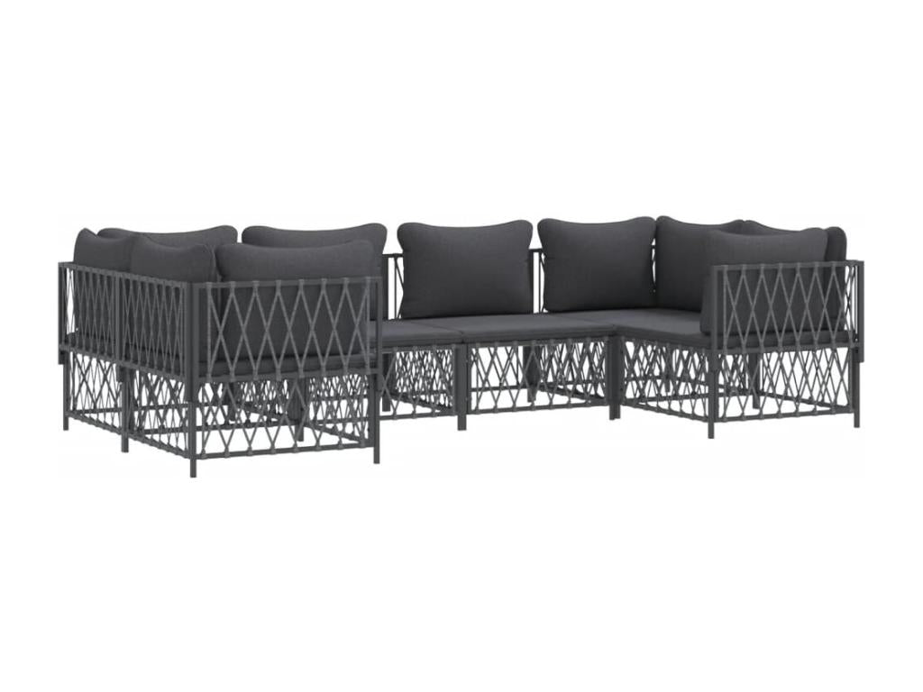 Ensemble de mobilier d'extérieur anthracite