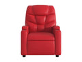 Fauteuil d'appoint en similicuir rouge - dlz1766583448778
