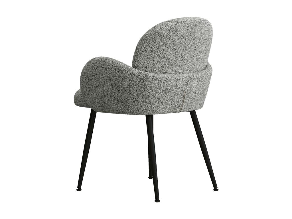Chaise en tissu bouclé gris