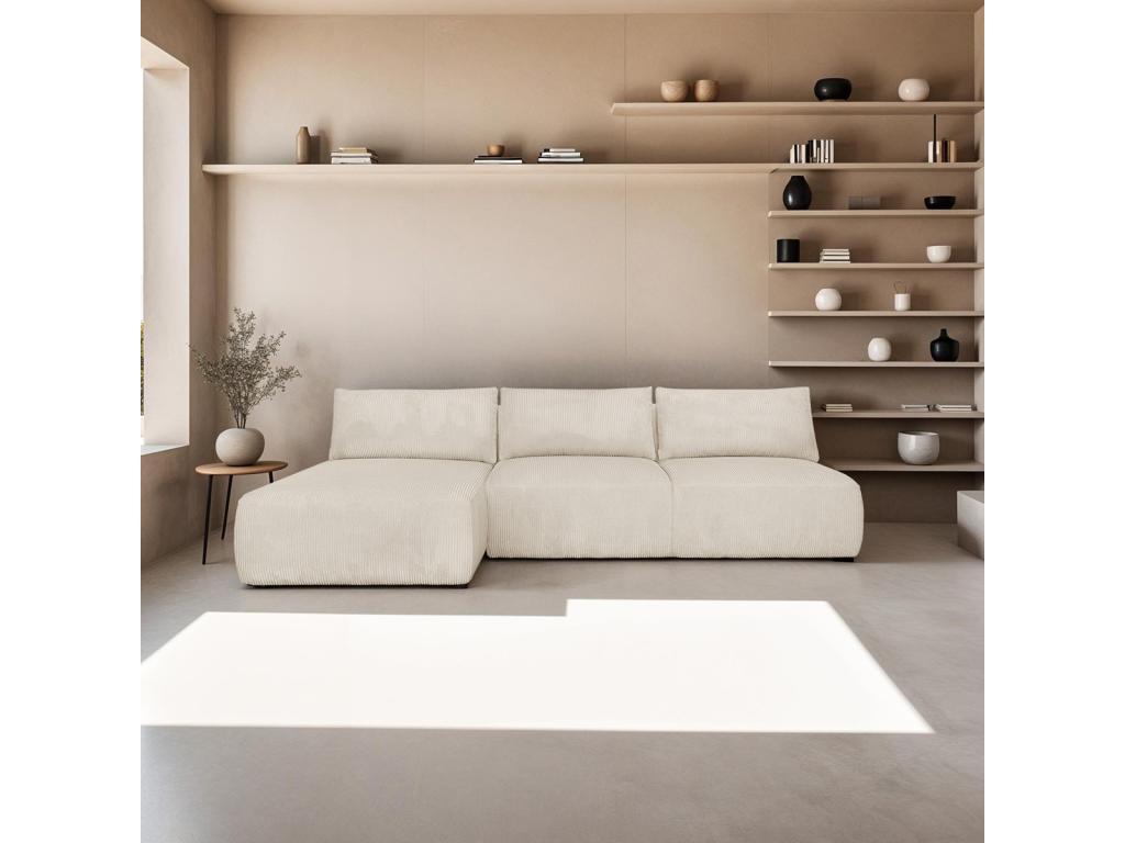 Canapé-lit en velours beige - dlz1766583290858