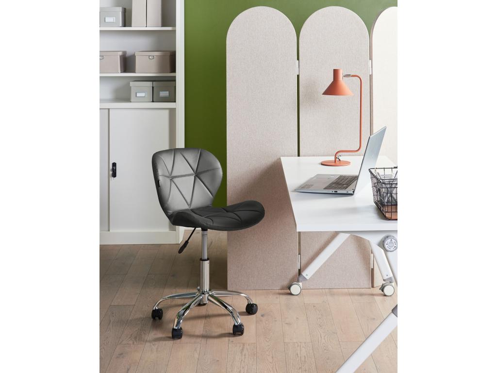 Fauteuil en cuir gris