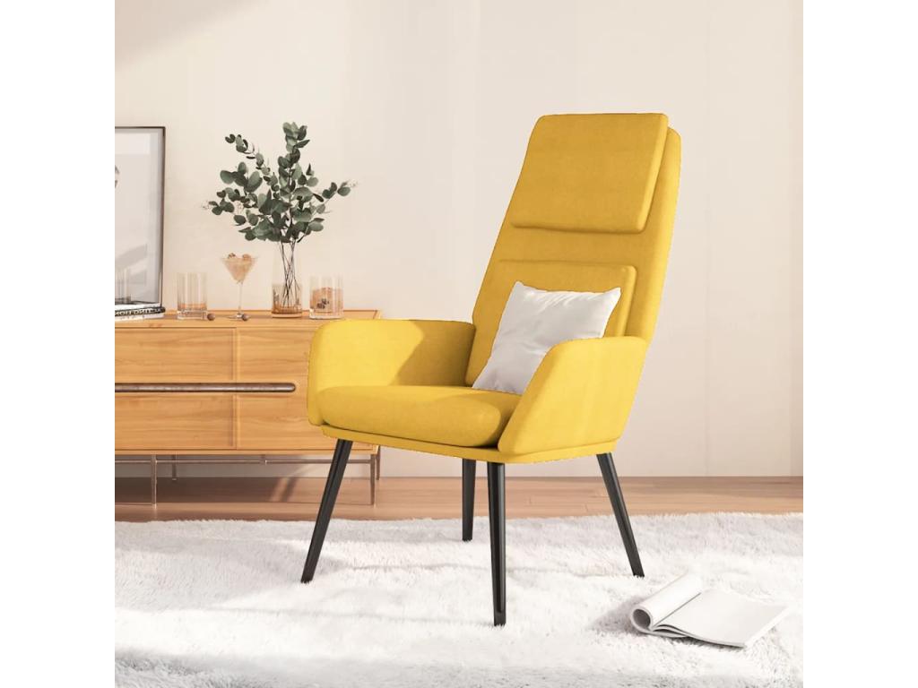 Chaise en tissu jaune - dlz1766583991572