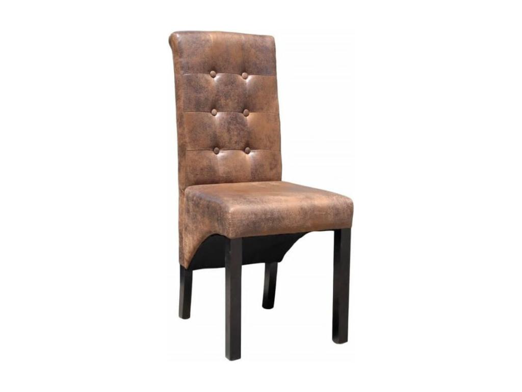 Fauteuil en cuir marron