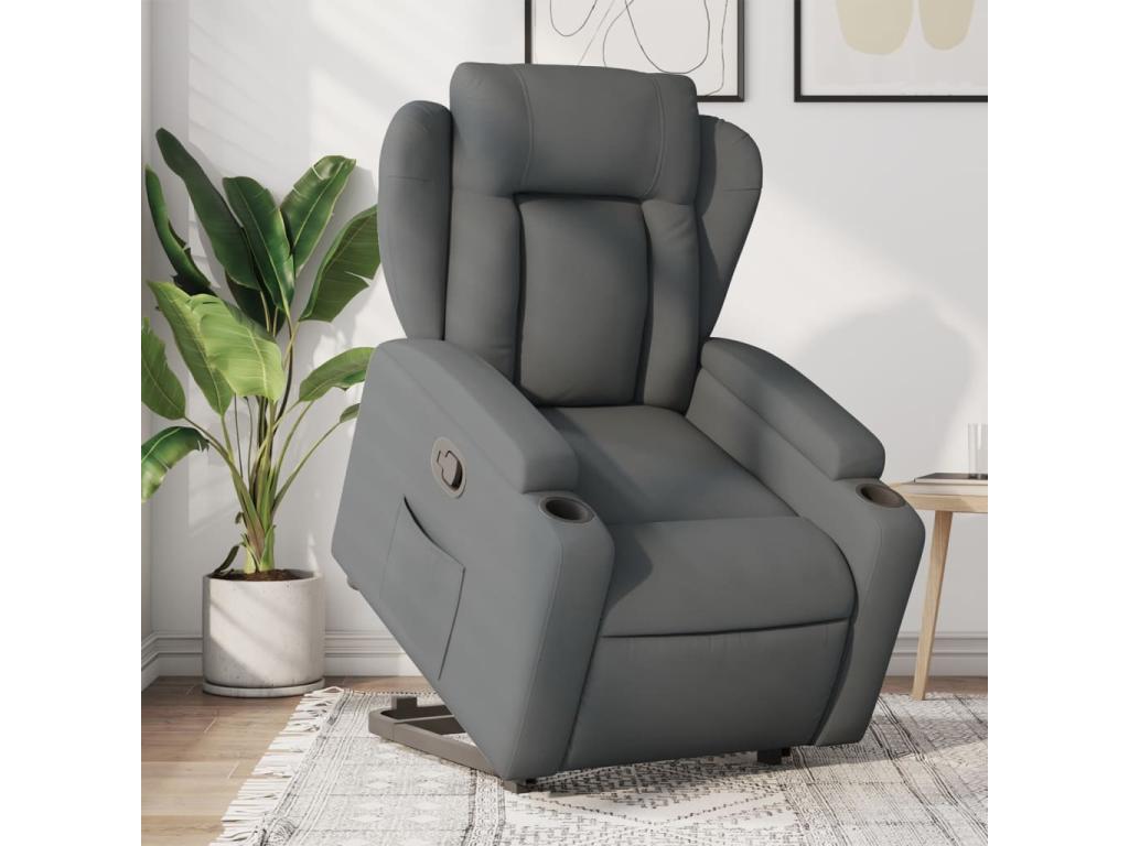 Fauteuil d'appoint en tissu gris
