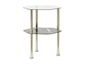 Table d'appoint en verre gris, 38 x 38 x 50 cm