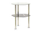 Table d'appoint en verre gris, 38 x 38 x 50 cm