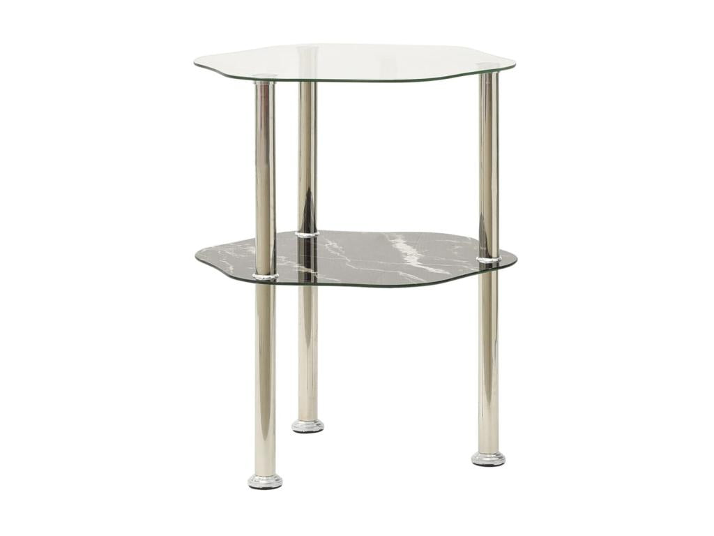 Table d'appoint en verre gris, 38 x 38 x 50 cm