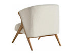 Fauteuil d'appoint en tissu bouclé beige