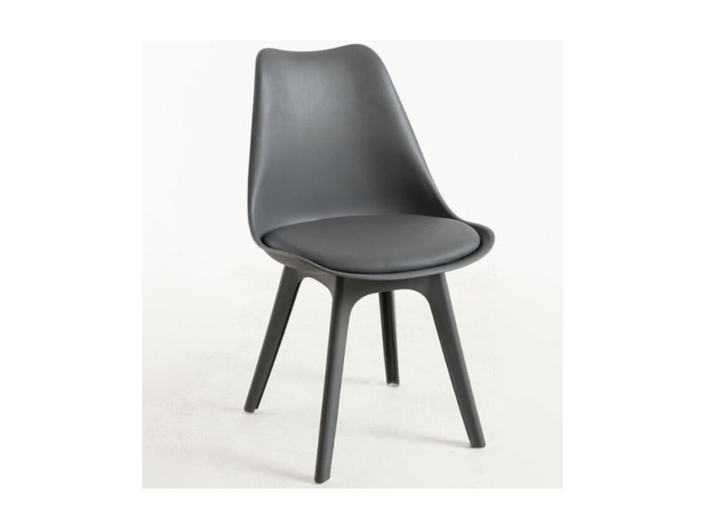 Fauteuil en cuir gris - dlz1766583467040