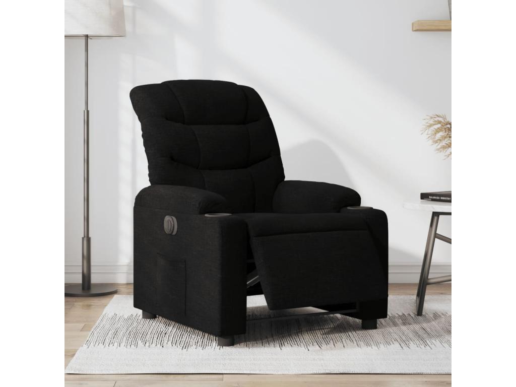 Fauteuil d'appoint en tissu noir