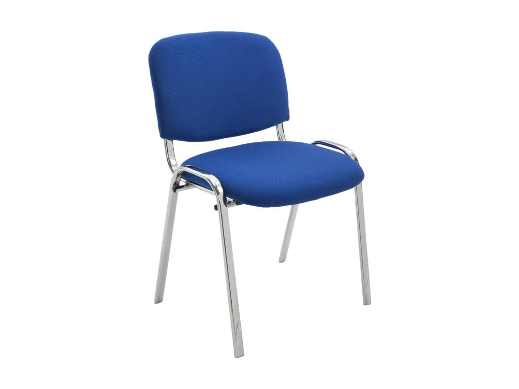 Chaise en tissu bleu