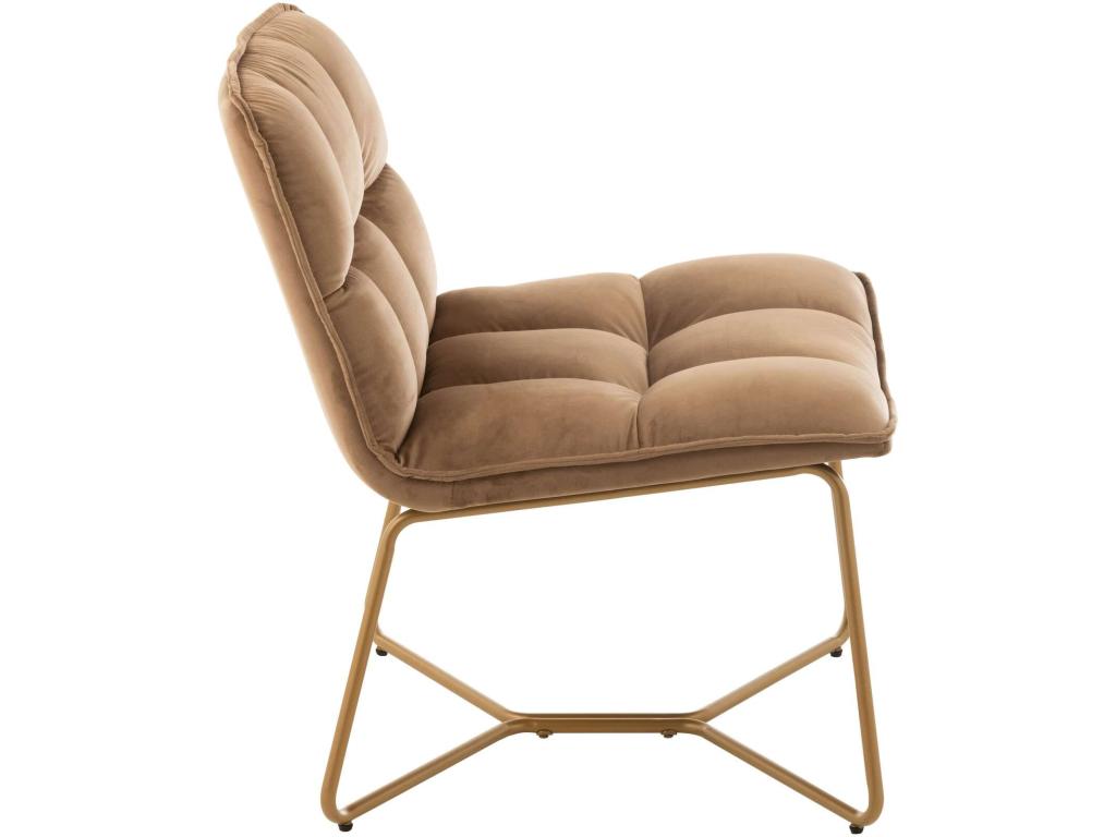 Fauteuil d'appoint en métal marron