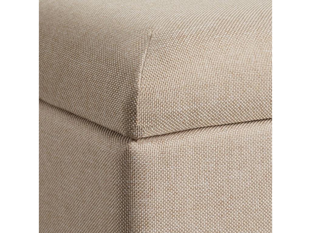 Pouf beige, 51 x 37,5 x 45,5 cm
