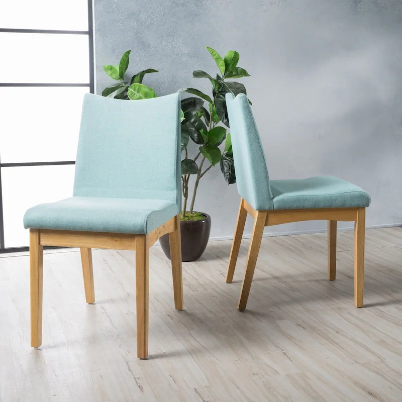 Chaises de salle à manger Dimitri en tissu style Mid-Century (lot de 2) par Christopher Knight Home