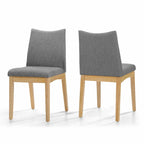 Chaises de salle à manger Dimitri en tissu style Mid-Century (lot de 2) par Christopher Knight Home