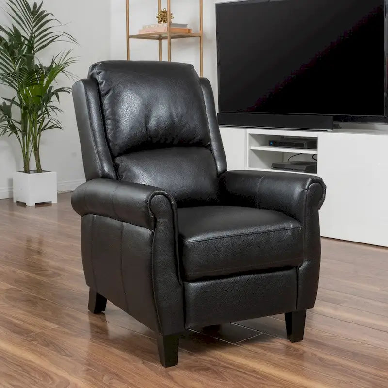 Haddan PU Leather Recliner Club Chair by Christopher Knight Home