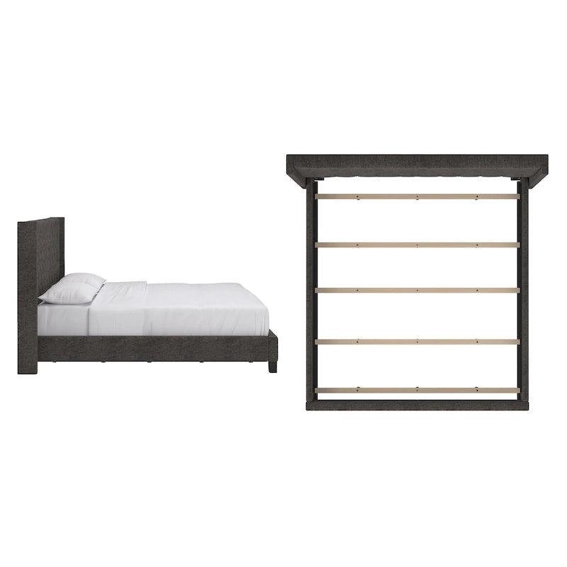 Lit king size capitonné à oreilles Detmold